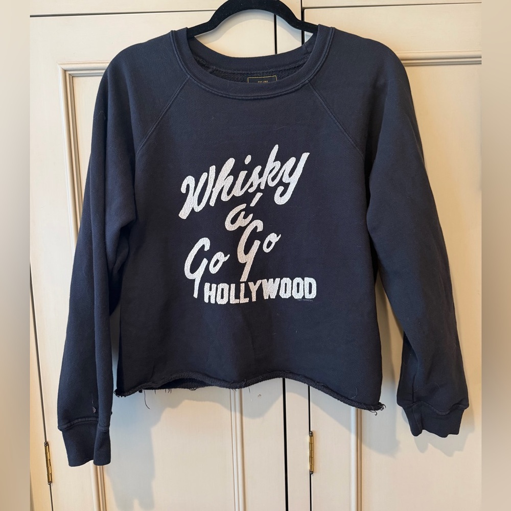 Whisky a Go Go Hollywood Black Sweatshirt by Retrobrand . Size Medium.